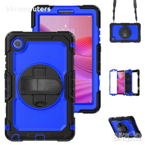 Удароустойчив силиконов калъф със задна част от PC и Лента през рамо за ZTE nubia Flip2 / Lenovo Tab, снимка 6 - Калъфи, кейсове - 51973875