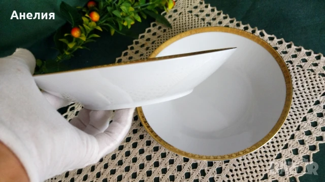 Kahla бяло и дебел златен кант , снимка 9 - Чинии - 50799007