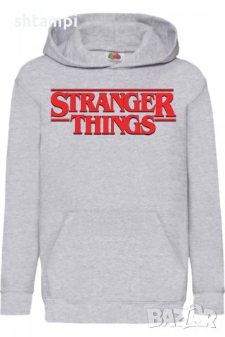Детски Суитчър/Суитшърт Stranger Things Logo,Игра,Подарък,Изненада,Забавление,Рожден Ден, снимка 2 - Детски анцузи и суичери - 38358668