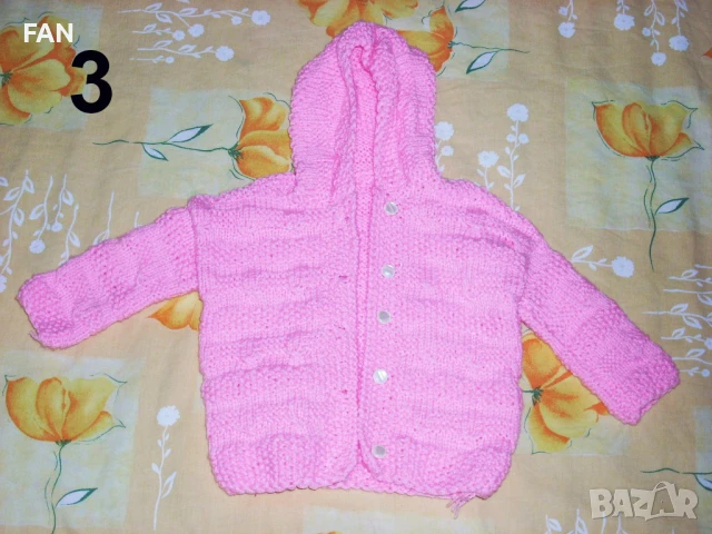 Бебешки плетени вълнени дрехи ръчна изработка, снимка 4 - Комплекти за бебе - 51392210