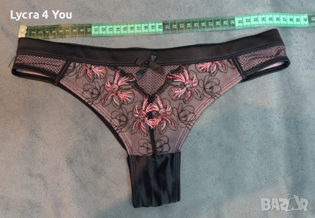 M/L страхотни бразилиани от сатен, тюл и дантела, снимка 12 - Бельо - 38541916