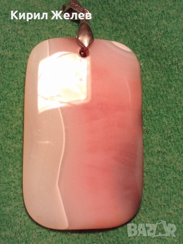 ПОЛУСКЪПОЦЕНЕН КАМЪК ГОЛЯМА ШЛИФОВАНА АРТ ПЛОЧКА МЕДАЛЬОН ПЕНДАНТ БИЖУ 7276, снимка 8 - Колиета, медальони, синджири - 30568832