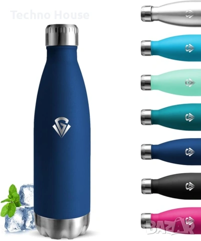 Бутилка за вода Grsta от неръждаема стомана, термос 500 мл без BPA, херметична