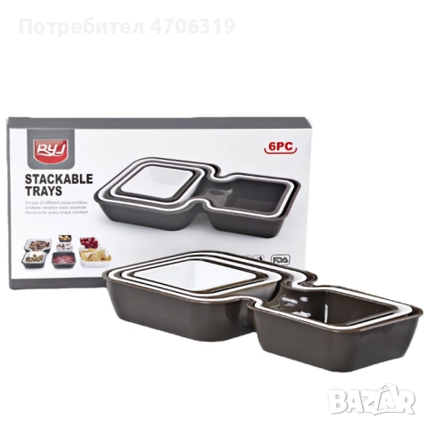 Цветни купички от 6 части., снимка 3 - Кутии за храна - 53155018