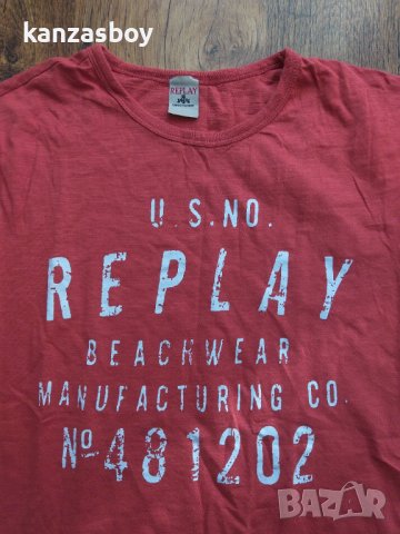 replay beachwear - страхотна мъжка тениска КАТО НОВА, снимка 2 - Тениски - 36682978