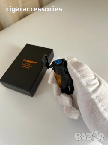 HONEST 3 Jet Torch запалка за пури с подаръчна кутия, снимка 2 - Запалки - 54350969