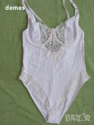  Бяло дамско боди с презрамки, ново, размер S, снимка 6 - Корсети, бюстиета, топове - 31195859
