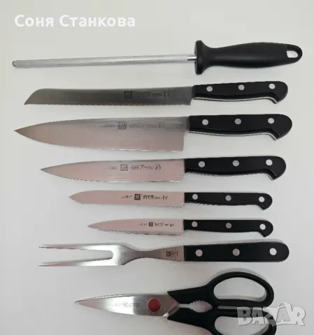 ZWILLING - Луксозен комплект кухненски ножове с блок, снимка 6 - Прибори за хранене, готвене и сервиране - 47557003