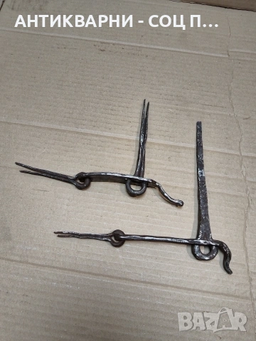 Комплект Соц Стари Ръчно Ковани Резета За Врати Порти. НОМЕР 260., снимка 3 - Антикварни и старинни предмети - 53938841