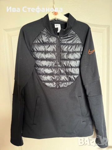 NIKE  nike THERMA-FIT WINTER WARRIOR ACADEMY DRILL TOP – BLACK/BLACK/TOTAL ORANGE, снимка 3 - Спортни дрехи, екипи - 52553141