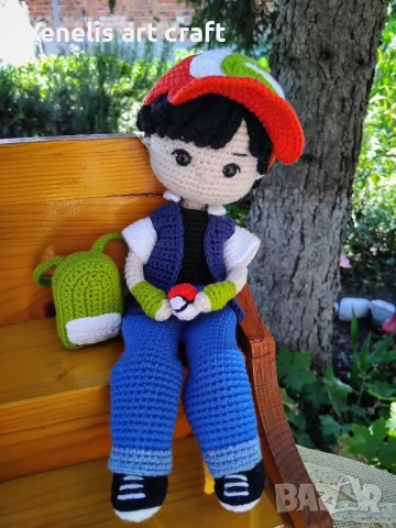 Аш Кечъм / Плетена кукла / Покемон/ Pokémon , снимка 2 - Кукли - 50978055