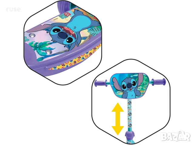 НОВИ! Тротинетка AS Hasbro 3 колела Стич Disney Stitch , снимка 3 - Други - 51299533