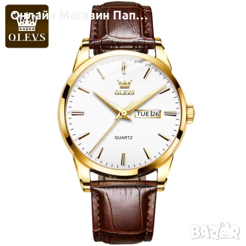 Мъжки класически часовник OLEVS 6898 с календар, снимка 12 - Мъжки - 52386978