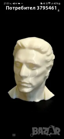 Бюст на Васил Левски и 3д карти