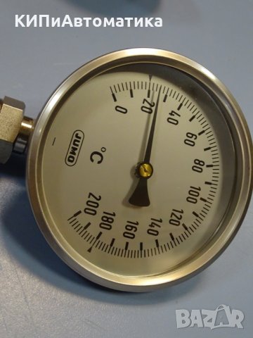 биметален термометър JUMO thermometer ф100mm, 0/+160°C, 0/+200°C, L-85mm, снимка 6 - Резервни части за машини - 35180837