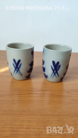 *M.Schilz* Германия голяма кана и две чаши - солна керамика, снимка 8 - Антикварни и старинни предмети - 54160437