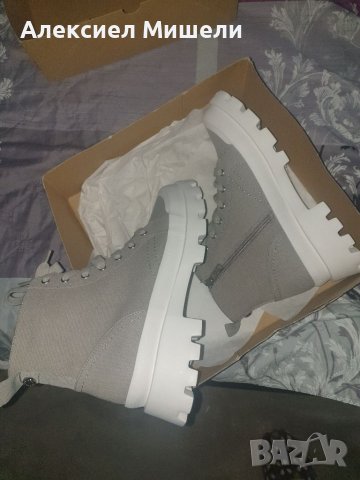 Дамски сиви боти Steve Madden + плътно яке, снимка 4 - Дамски боти - 39448182