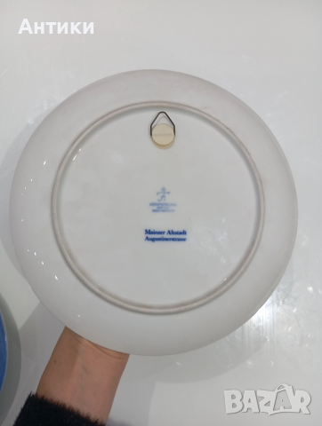 Порцеланова стара маркирана чиния за стена , снимка 3 - Декорация за дома - 52642776