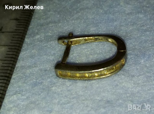 ВЕЛИКОЛЕПНА СРЕБЪРНА СКЪПОЦЕННА ОБЕЦА СРЕБРО 925 АНГЛИЯ с БЛЕСТЯЩИ ФАСЕТ ЦИРКОНИ 40051, снимка 11 - Обеци - 42475606