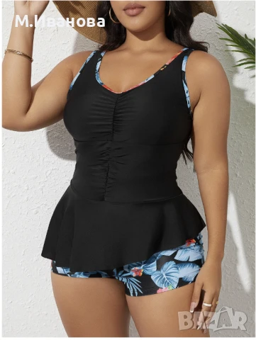 Дамски бански тип боксер 2ХЛ - НОВ, снимка 3 - Бански костюми - 51411613