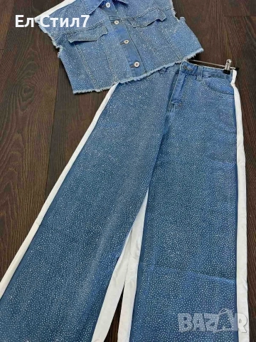 ТОП ПРЕДЛОЖЕНИЕ! #Страхотен #деним #сет 😍 Универсален размер 60€🩷 Доставка 3 дни, снимка 2 - Спортни екипи - 53147900