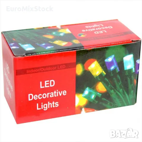 LED Коледни Лампички Гирлянд 10М / 100 LED | Прозрачен Кабел (За Външна и Вътрешна Употреба)