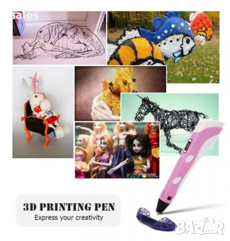 Писалка за 3D рисунки и фигурки 3D Pen-2 , снимка 7 - Образователни игри - 37603398