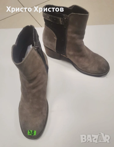 Дамски велурени боти KHRIO Размер 37 / Стелка 23 см