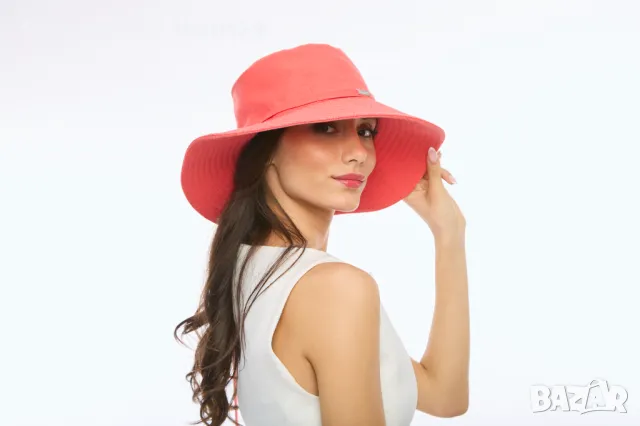 Лятна Дамска Шапка Justine - Корал, снимка 1