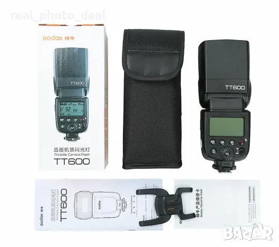Светкавица Godox TT600 за Canon, Nikon, Pentax, Olympus, Fujifilm и Panasonic - чисто нова + подарък, снимка 7 - Светкавици, студийно осветление - 47628596