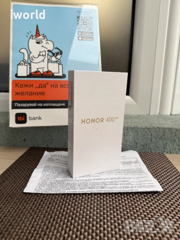 НОВ❗️36 Месеца ГАР.❗️- НЕразпечатан❗️ Honor 400 ❗️Лизинг от 26лв/м 8/512gb Midnight black 