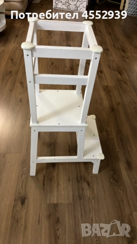 Кула Монтесори дървена, бяла, снимка 2 - Мебели за детската стая - 53215608