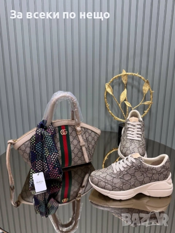 Louis Vuitton Gucci Комплект Дамски Маратонки и Дамска Чанта - Различни Цветове И Модели Код SK408, снимка 5 - Маратонки - 52870910