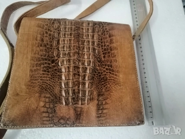 Ретро, чанта от крокидилска кожа, снимка 4 - Чанти - 53883465