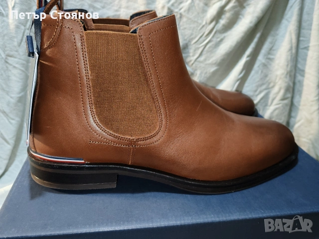 Стилни мъжки кларкове от естествена кожа TOMMY HILFIGER №43