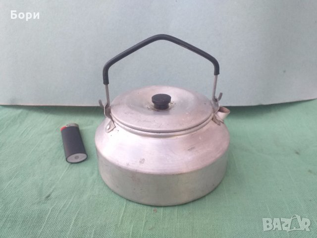 Алуминиев малък туристически чайник, снимка 5 - Газови котлони - 32089288