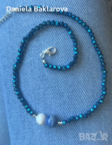 Колиета и гривни от естествени камъни, кристали, перли и стомана, снимка 8 - Колиета, медальони, синджири - 52033967