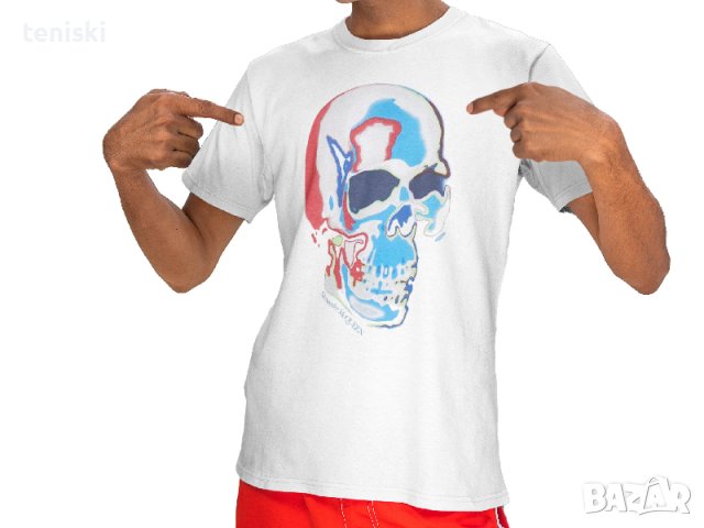 Тениска Alexander McQueen принт 8 модела, снимка 5 - Тениски - 41825462