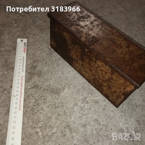 метална кутия с капак и ключалка, снимка 7 - Антикварни и старинни предмети - 54306536