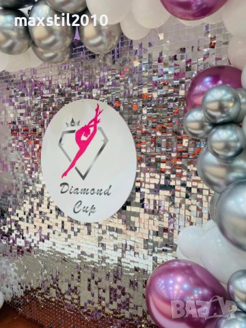 Блестяща стена от пайети в розово злато, снимка 9 - Декорация - 38993392