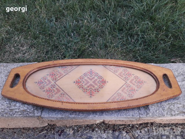 Ретро дървен поднос  10/4