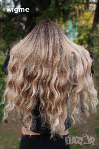 Дълга руса перука на вълни с бретон Флор, снимка 6 - Аксесоари за коса - 30608474