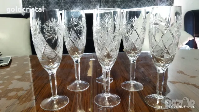 руски кристални чаши , снимка 2 - Антикварни и старинни предмети - 50147717
