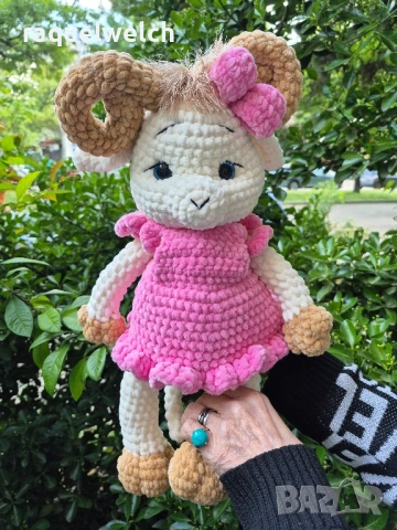 Ръчно Изплетена Овца "Амигуруми", снимка 2 - Плюшени играчки - 52833776