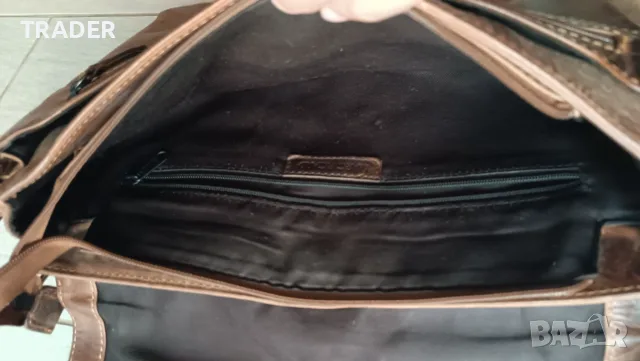 Shoulder Bag Marc Picard чанта през рамо естествена кожа, снимка 12 - Чанти - 12904354