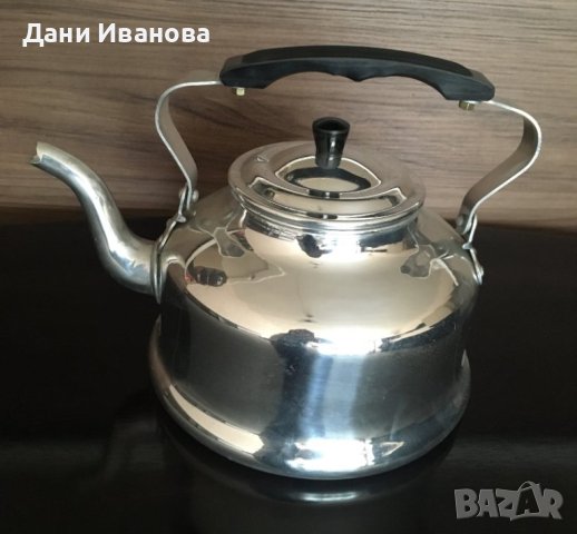 Нов голям чайник от полиран алучиний - 3,5 л., снимка 10 - Съдове за готвене - 44296894