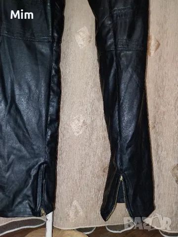 2XL Мъжки ,черен панталон от мека еко кожа, снимка 5 - Панталони - 48636397