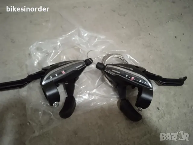 Нови качествени комбинирани команди и спирачки Шимано 3х8, снимка 1