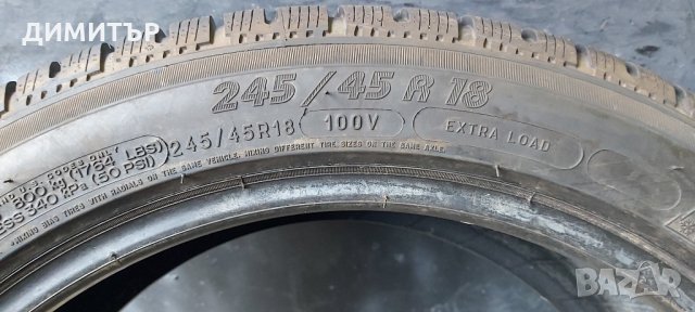 1бр. НОВА ЗИМНА ГУМА MICHELIN 245/45/18  DOT 3419, снимка 6 - Гуми и джанти - 34555289