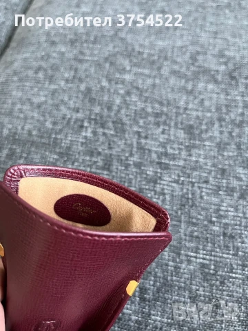 Оригинален Калъф за очила Cartier, цвят бордо, автентичен, употребяван, снимка 6 - Слънчеви и диоптрични очила - 51067140